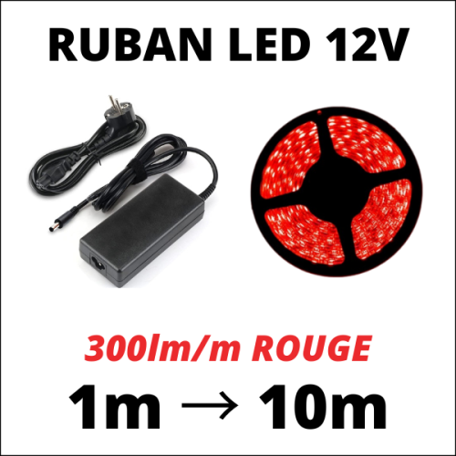 Ruban LED 12V rouge