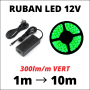 Ruban LED vert 12V kit prêt à l'emploi